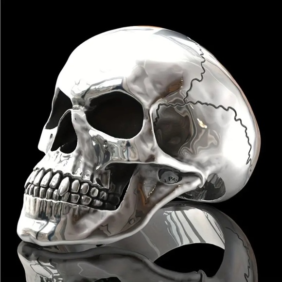 MENS STAINLESS STEEL SKULL RING only a size 9 left - Picture 6 of 8